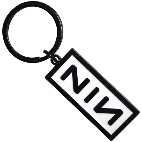 Rock Off officially licensed products Nine Inch Nails Band Logo Keyring Keychain One Size