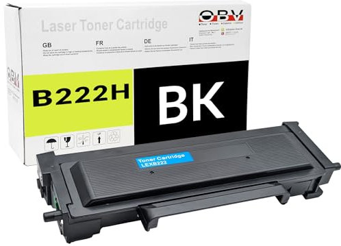 OBV Toner kompatibel B222H00 – ersetzt Lexmark B 222 H00 – für B2236dw, MB2200, MB2236adw, MB2236adwe, MB2236i – Schwarz – 3.000 Seiten – MB 2236 2200