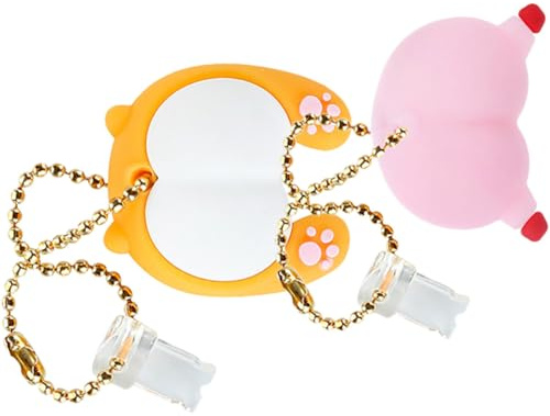 DECOMELODY 2 Stück Staubschutz Stecker mit Cartoon Motiv für Handy Ladeanschluss Kompatibel für iPhone Handy Anhänger Schutz vor Schmutz und Feuchtigkeit