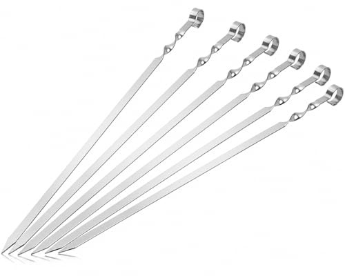 Generisch WERK24 Schaschlikaufsatz Grillspieße Spießaufsatz Spießhalter Gestell 550mm + 11 Spieße für Gasgrill mit Schaschlikspießen Edelstahl (44 Stück Grillspieße Edelstahl 2 mm Stark - 55 cm)