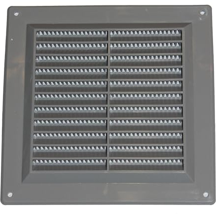 Air Ventilation Plastic Grill Cover 150mm x 150mm/Gray