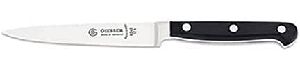 Giesser seit 1776 - Made in Germany - Spickmesser geschmiedet schwarz Skyline black, 12 cm, Officemesser genietet, rostfrei, spülmaschinengeeignet