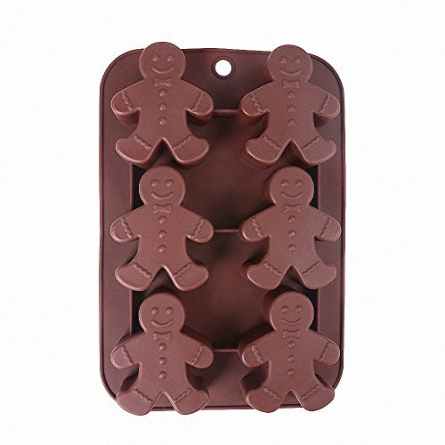 Stampo in silicone a forma di omino – Moldfun festa di Natale di pan stampo per cioccolatini, saponi, teglia per torte, cubetti di ghiaccio, Jello Shots, muffin, biscotti