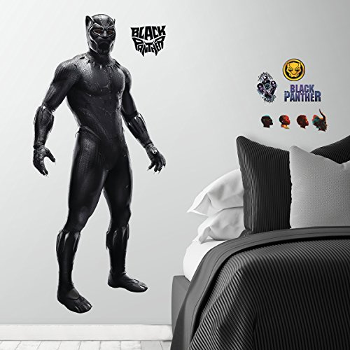 RoomMates RMK3805GM Black Panther Movie Wandaufkleber zum Abziehen und Aufkleben, riesig, 58,3 x 131 cm