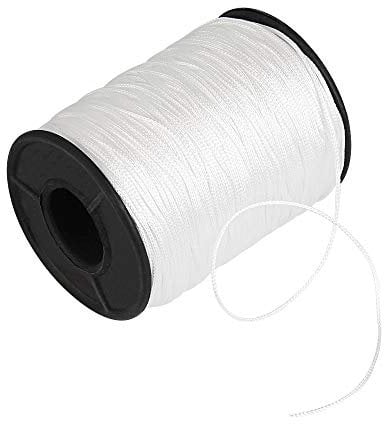 Kbnian 150 Yards/Roll Corda per Tende 1,0 mm Filo per Tende a Rullo Tenda avvolgibile Oombreggiata Bianca Corda per tende a pacchetto Filo per Zanzariera Cordino per Tende a Pacchetto