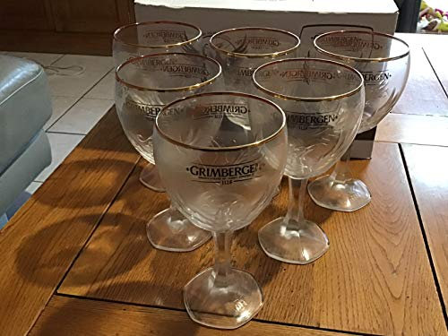 Grimbergen Biergläser mit Fuß 330 ml - 6 Stück