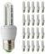E27 220V Mais Lampe 3W LED U-förmige Energiesparlampe Lampe, Schraube Mund Super helle ，Geeignet für Beleuchtung Indoor Lichtquelle Einzelne Lampe Kaltweiß 6000k（20 Stück）