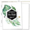 OLGS Hausaufgabenheft Hülle Tropical Green inkl. Heft Schulheft Schutzhülle Umschlag Geschenkidee Einschulung personalisierbar mit Namen und die Schulklasse (personalisiert, Tropical Green 06)