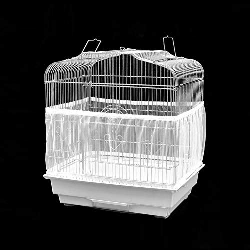 Pssopp Vogelkäfig Seed Catcher Vogelkäfig Abdeckung Mesh Seed Catcher Guard Mesh Cover Vogelkäfig Zubehör für Vogelfutter Kleintiere(S)