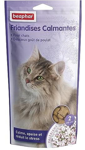 beaphar Friandises Calmantes à Valériane Réduit Stress/Problèmes Comportementaux sans Dépendance/Somnolence pour Chat 35 Unités 35 g