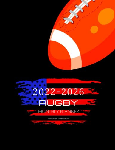 RUGBY monthly planner 2022-2026: Five years with holidays : January 2022 to December 2026 (60 Months)