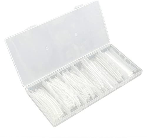 Yyyuluo 200 Pezzi Guaina Termorestringente - 6 Dimensioni Elettrico Filo Cavo Avvolgibile Isolato Tubi Guaina Tubo Termoretraibile Assortimento Kit con Immagazzinaggio Scatola