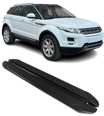 OMAC Marchepieds latéraux compatibles avec Range Rover Evoque 2011-2018 en aluminium noir