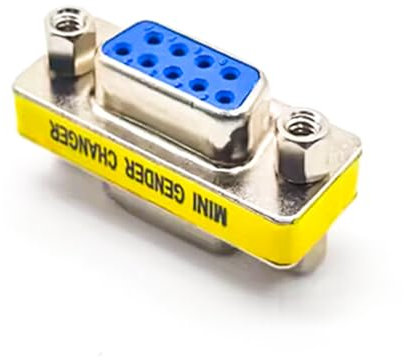 Elecbee Mini Gender Changer DB9 Straight Standard D-Sub 9 Pin Buchse auf Buchse Metall
