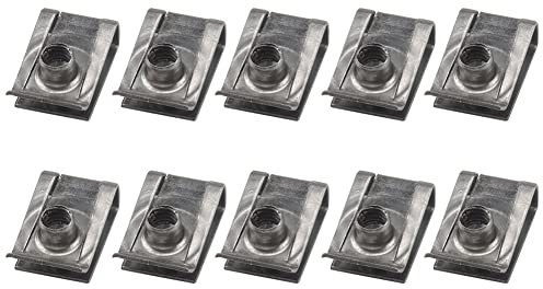 iSpchen U-Typ Mutter Clip Gewinde Clip Mutter Set 10 Stück M4 Blechmuttern Schnappmutter Set Edelstahl Befestigungsclips Auto Befestigung Clips Muttern Sortiment