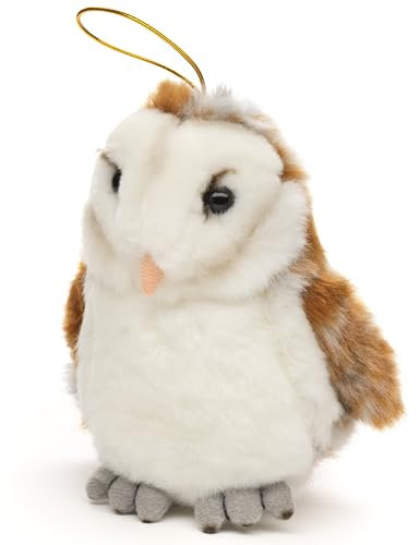 Uni-Toys - Schleiereulen-Baby - 12 cm (Höhe) - Plüsch-Vogel, Eule - Plüschtier, Kuscheltier