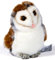 Uni-Toys - Schleiereulen-Baby - 12 cm (Höhe) - Plüsch-Vogel, Eule - Plüschtier, Kuscheltier