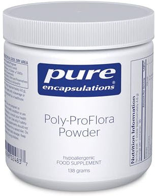 Pure Encapsulations Poly-ProFlora Powder, 138 Grams | Prebiotic & Polyphenol Blend, XOS & GOS with Cranberry, Blueberry & Pomegranate Extracts, Fruit-Flavoured