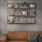 Ringo-Living Vintage Wandregal Holz mit Metall 6er Set, Deko Holzregal Industrial Regal, Tv Wandregal hängend, Wanddeko Wohnzimmer, Schlafzimmer, Esszimmer, Bücherregal Wand für Bücher, Bilder, Deko