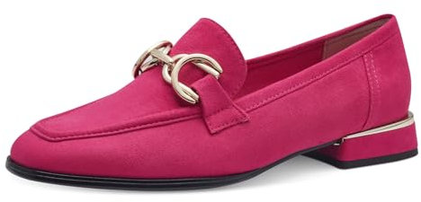 MARCO TOZZI Mocassini Donna con Tacco Eleganti Vegani, Rosa (Pink), 38 EU