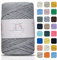 Makromecity, Baumwolle Makramee Garn 2mm x 180m Recycelte Baumwolle zum Häkeln Cotton Macrame Cord für Handwerk Wohndekorationen Platzteller Umhängetasche Häkeltaschen Runner (Grau)