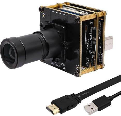 Svpro HDMI Kamera 4K USB Kameramodul Low Light Industriekamera mit M16 Objektiv HD IMX415 Sensor 4K 30FPS High Speed LightBurn Kamera, UVC Webcam Board für Machine Vision