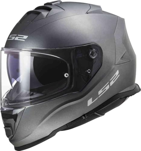 LS2, Integraler Motorradhelm STORM II SOLID Matt Titanium, S