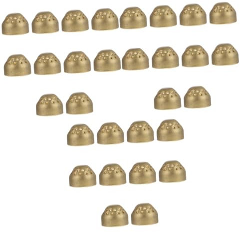 Kisangel 30 Pcs Distributor Gas Range Burner Grate Gas Stove Burner Cap Wok Kitchen Stove Rack Gas Stove Liner Milk Dispenser Gas Burner Accessories Gas Stove Cover Gas Stoves Copper Alloy