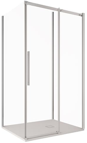 OLIMPO DOCCE - Box doccia tre lati con parete fissa 8mm H200 anticalcare TARGET - 80x120x80
