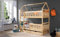 KEF Noah Etagenbett Kinder 200x90 cm - Hausbett - Holz Kinderbett - für Zwei Kinder - Holzbett mit Schubladen - Massivholz Kinder Bett mit Lattenrost - mit Matratze - Kiefer - Leiter Links