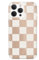 VELVET CAVIAR Checkered Phone Case for iPhone 15 Pro Max for Women - Compatible with MagSafe - 10ft Drop Tested - Girly Cute Protective Designer Cover - Nude Neutral Aesthetic