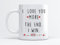 I Love You More The End I Win with Cute Heart Ceramic Coffee/Tea Mug Valentine Gifts for Wife & Husband, Him or Her Gift for Girlfriend, Boyfriend (11oz Mug)