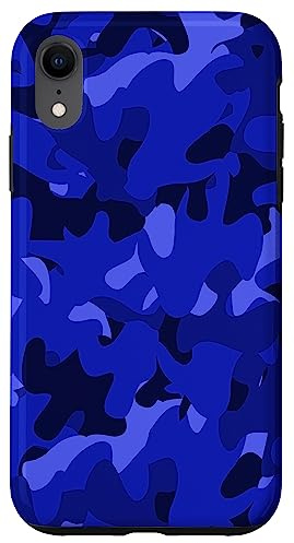 iPhone XR Blue Camo Camouflage Case