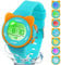 Ayybboo Orologio Bambino con 7 Luci Colorate,Orologio Digitale per Bambini Impermeabile 3ATM per Ragazze e Ragazzi 4 a 12 Anni Regalo (Verde)