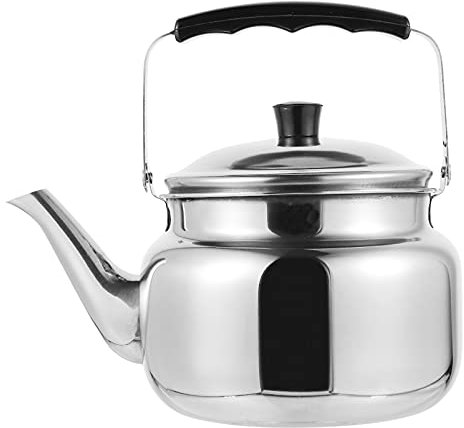 Kanne, Teekessel für Herd, Warmwasserboiler, kleine Vintage-Teekessel, Teekessel für Induktionsherd, Camp, kleine Heizung, Heimkessel, kabellos, zum Zubereiten von Tee, kleine Pfeife aus Edelstahl