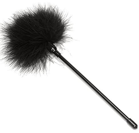 QABUOO Baguette de Plumes Noire multifonctionnelle avec Massage par effleurement