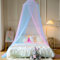 Wnqou Rosa Blau Bett Baldachin Moskitonetz für Mädchen Bett Netz,Prinzessin Baldachin für Kinder Bett Zimmer