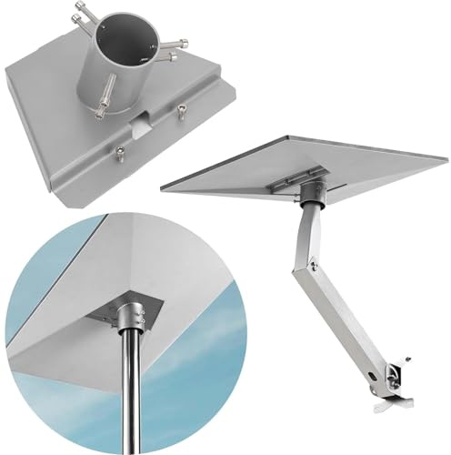 Satellite Dish Pipe Adapter, Stainless Steel Mount for Gen3 V3 Antennae, 500lbs Load Capacity, Easy Installation, Metallic Paint Finish, for Poles Up to 1.8in Diameter