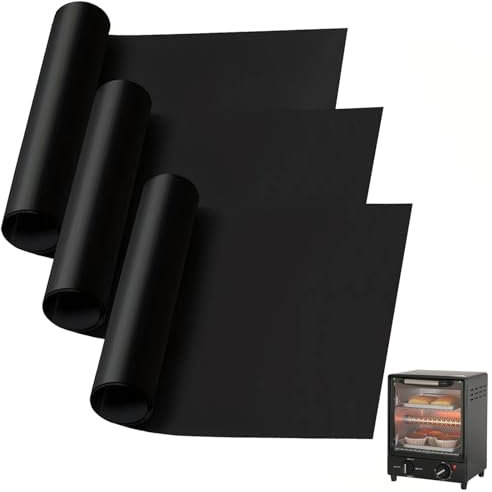 3 PCS Oven Liners for Fan Assisted Ovens 40Cm X 50Cm Oven Liners for Bottom of Oven, Easy to Clean Oven Mats for Bottom of Oven Oven Tray Liners, Protect Bottom of Oven Oven Sheets for Bottom of Oven