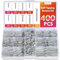 Gorffy 400PCS Wood Screws Assortment, M3, M3.5, M4, Countersunk Self Tapping Screws, Zinc Coated, DIY, Furniture & Repairs