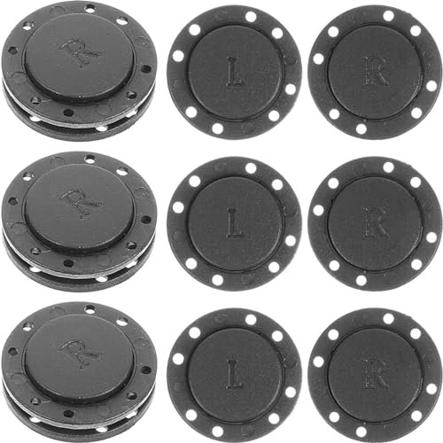 DOITOOL Magnetverschluss Tasche, 6 Paar Knebelverschluss Magnetknöpfe Zum Annähen Knebelknöpfe, 2,6 Cm Magnete Zum Kleben, Zum Annähen, Basteln, Tasche, Jacken, Druckknöpfe Knöpfe Zum Annähen