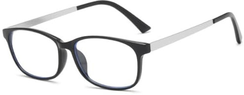 EYEphy Women's classic fashion anti-blue light readers, HD aspheric resin lens eyeglasses for office/TV watching,Black,+1.0