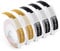 Prägegerät Etiketten Kompatibel mit Dymo Omega Prägeband 9mm Schwarz als Ersatz für 3D Prägeetiketten Junior S0717930 Kunststoff-Prägeetiketten für Dymo Omega Junior Prägegerät, 5 Rollen