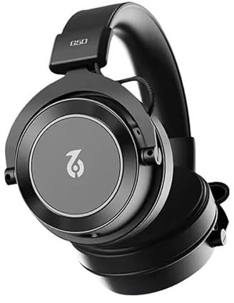 LEAUDIO SonicMemory G50 Cuffie completamente chiuse Professionali Registrazione Studio Monitoring Cuffie Gaming Headset (nero)