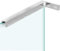 LukLoy Feste Glashalterung, Wand-an-Glas-Duschstützstange, L-förmige Stabilisator-Montagehalterung für 8-12 mm Duschpaneele (Bürste, Glas links)