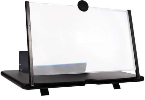 MUELODSIC Handy Bildschirm Vergrößerung Mit Ausziehbarem Ständer Schwarze Hd Bildschirmlupe Für Smartphones Leicht Und Kompakt Für Schule Filme Und Videoabspiel