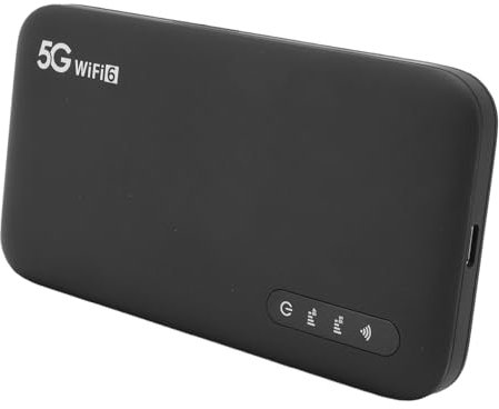 Tonysa 5G WiFi 6 Hotspot Router, Módem WiFi Móvil Portátil con Ranura de Tarjeta SIM, el Enrutador de Viaje Admite 16 Dispositivos, Batería de 6100 MAh para la Computadora Portátil de Tableta de