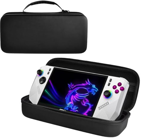 JiangJiangBao EVA Hard Case for MSI Claw 8 AI+ A2VM PC Gaming Handheld Console 2025 Version & Accessories, Drop-Proof & Wear-Resistant Carrying Case