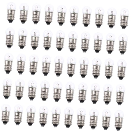 Ampoule Miniature 50 Pièces 1, 5 V 0, 3 A 0, 45 W en Verre, Économe | Enseignement Physique, Cours de Circuits, Pose Facile, Économie D’Énergie, Élèves, Travaux Pratiques