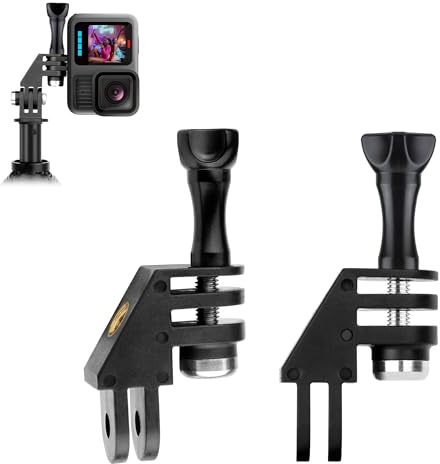 GEPULY 2-Pack Vertical Mount for GoPro, 90° Direction Elbow Adapter | Tripod Mount for Go Pro Hero 13/12/11/10 Insta360/DJI OSMO Action 6 AKASO Action Camera Accessories with 1/4''-20 Thread Hole